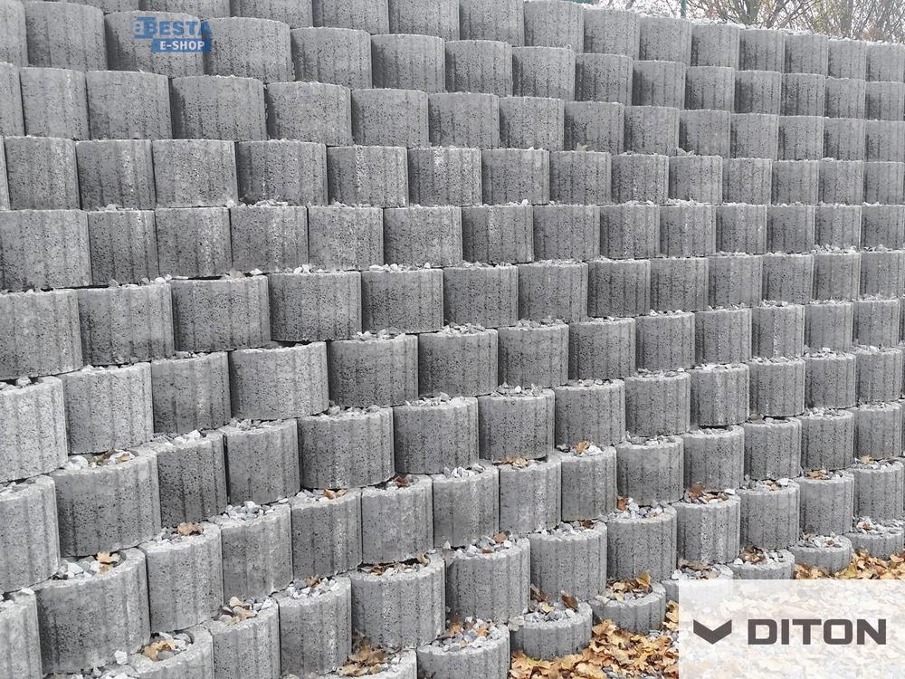 DITON - Svahová tvárnice DELTA - 300x230x200 mm - přírodní (C)