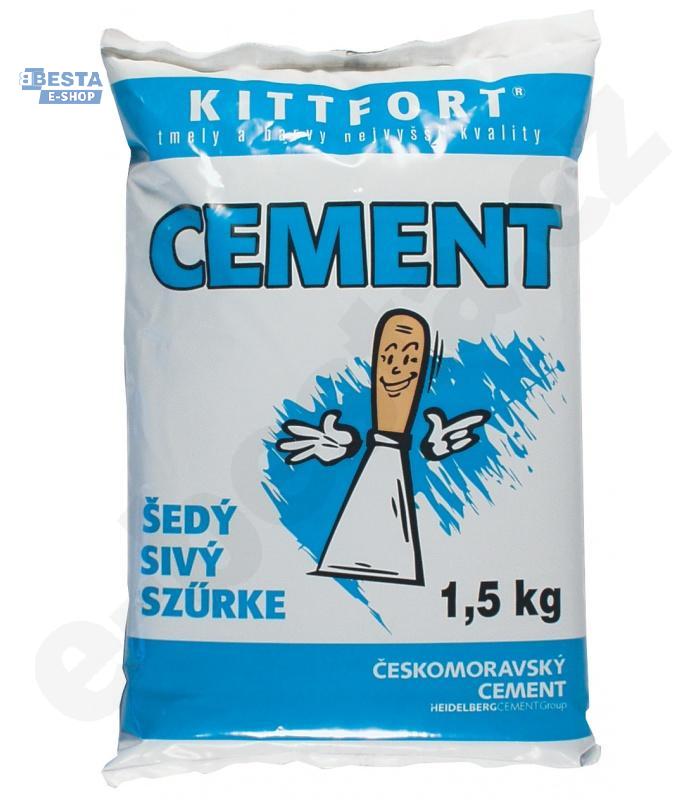 Cement šedý 1,5kg KITTFORT