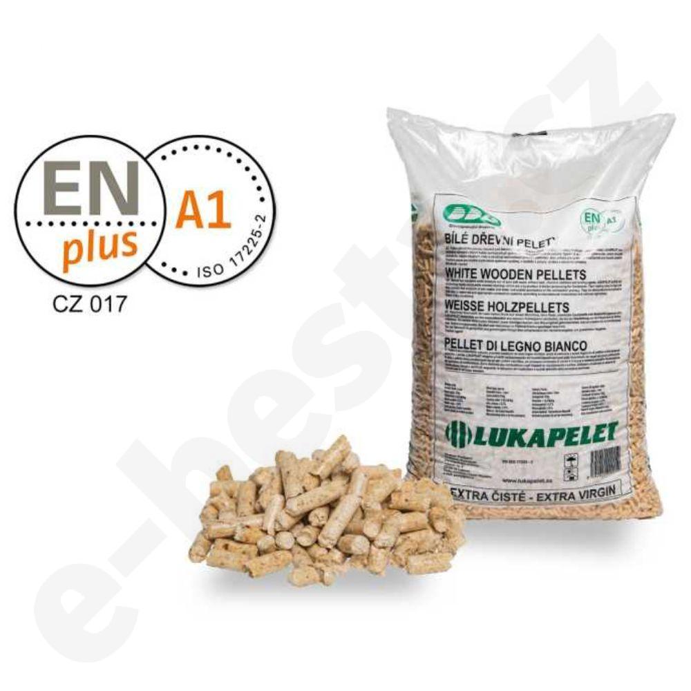 Pelety dřevní EN Plus A1 - 15 kg - Lukapelet
